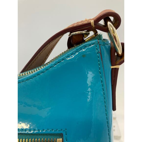 DOONEY & BOURKE BLUE/ TEAL MEDIUM PATTON LEATHER HOBO BAG - Picture 5 of 14